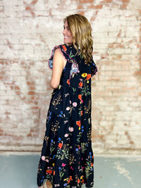 Raygon Floral Tiered Dress
