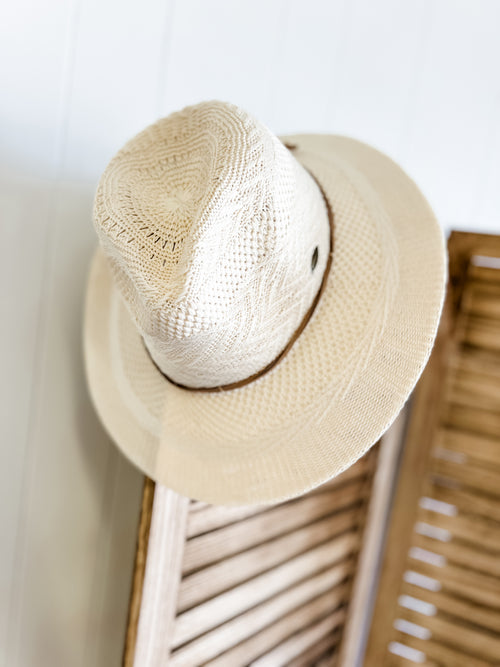 Knit Patter Panama Hat