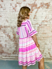Lucia Geometric Gauze Dress