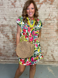 Jasla Shift Tropical Dress
