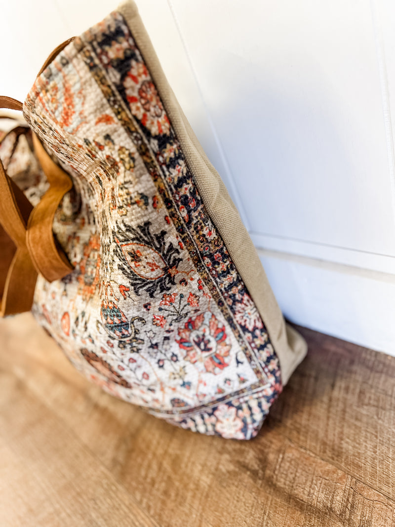 Agnes Vintage Tapestry Tote Bag