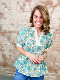 JaNae Flower Print Top