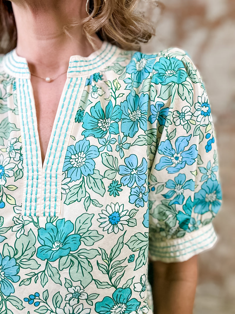 JaNae Flower Print Top