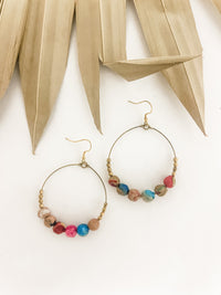 Adyson Fabric Bead Earrings