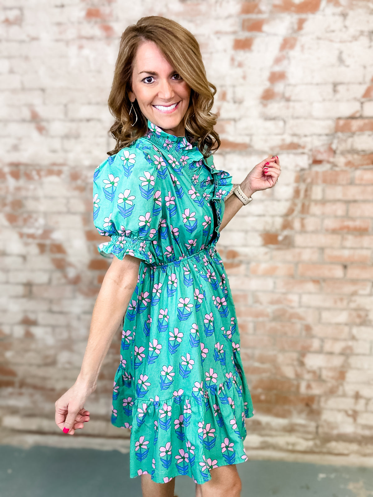 Tiffany Ruffle Floral Print Dress