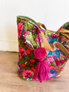 Indra Velvet Floral Tote Bag