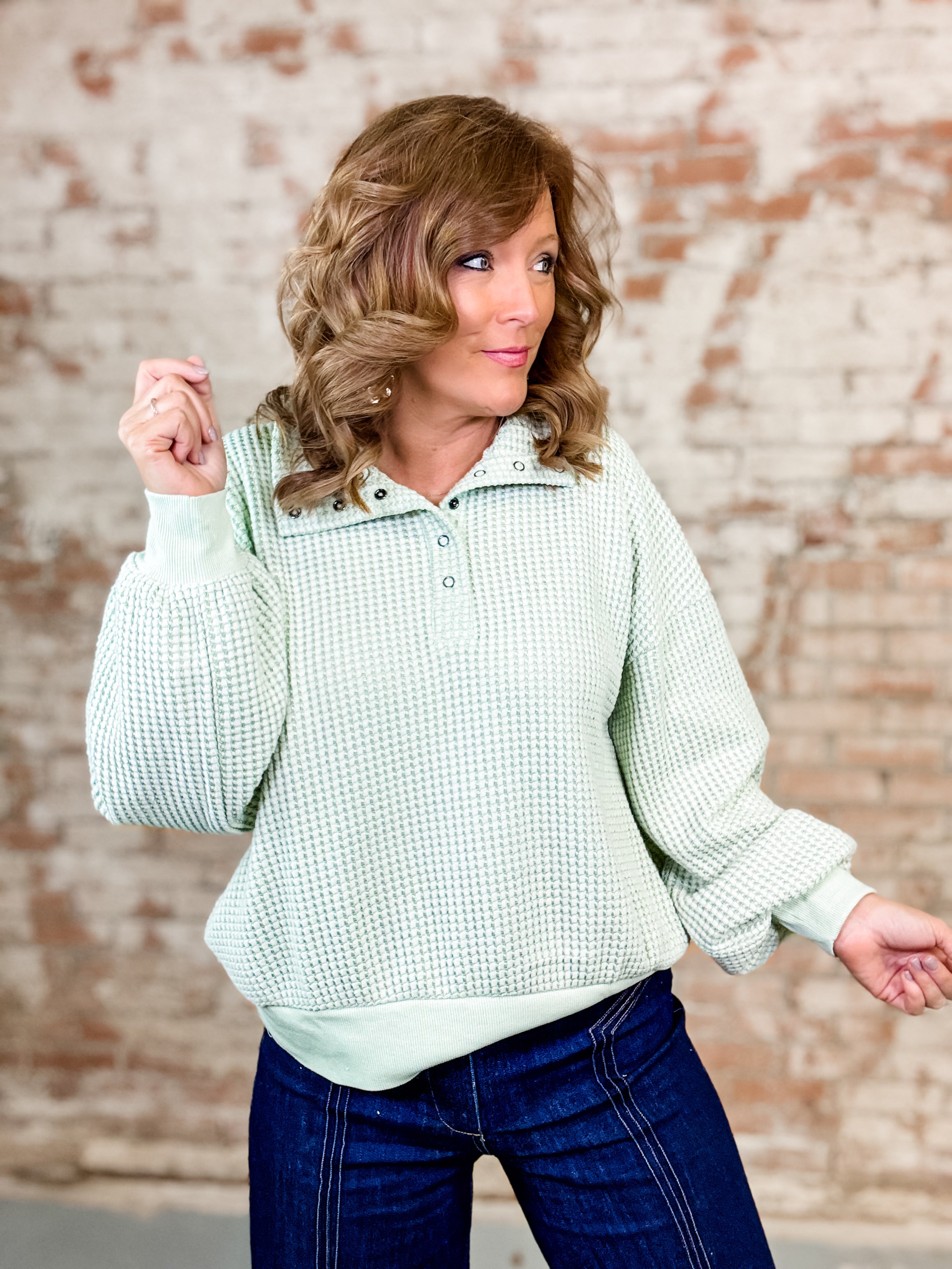 Ayzel Waffle Knit Top