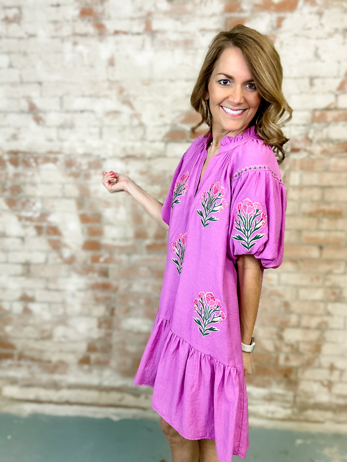 Tenille Floral Embroidered Dress