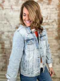 Emersyn Hooded Denim Jacket