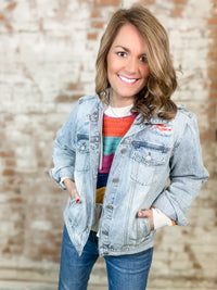 Emersyn Hooded Denim Jacket