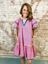 Suzie Ruffle Sleeve Dress