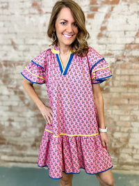 Suzie Ruffle Sleeve Dress