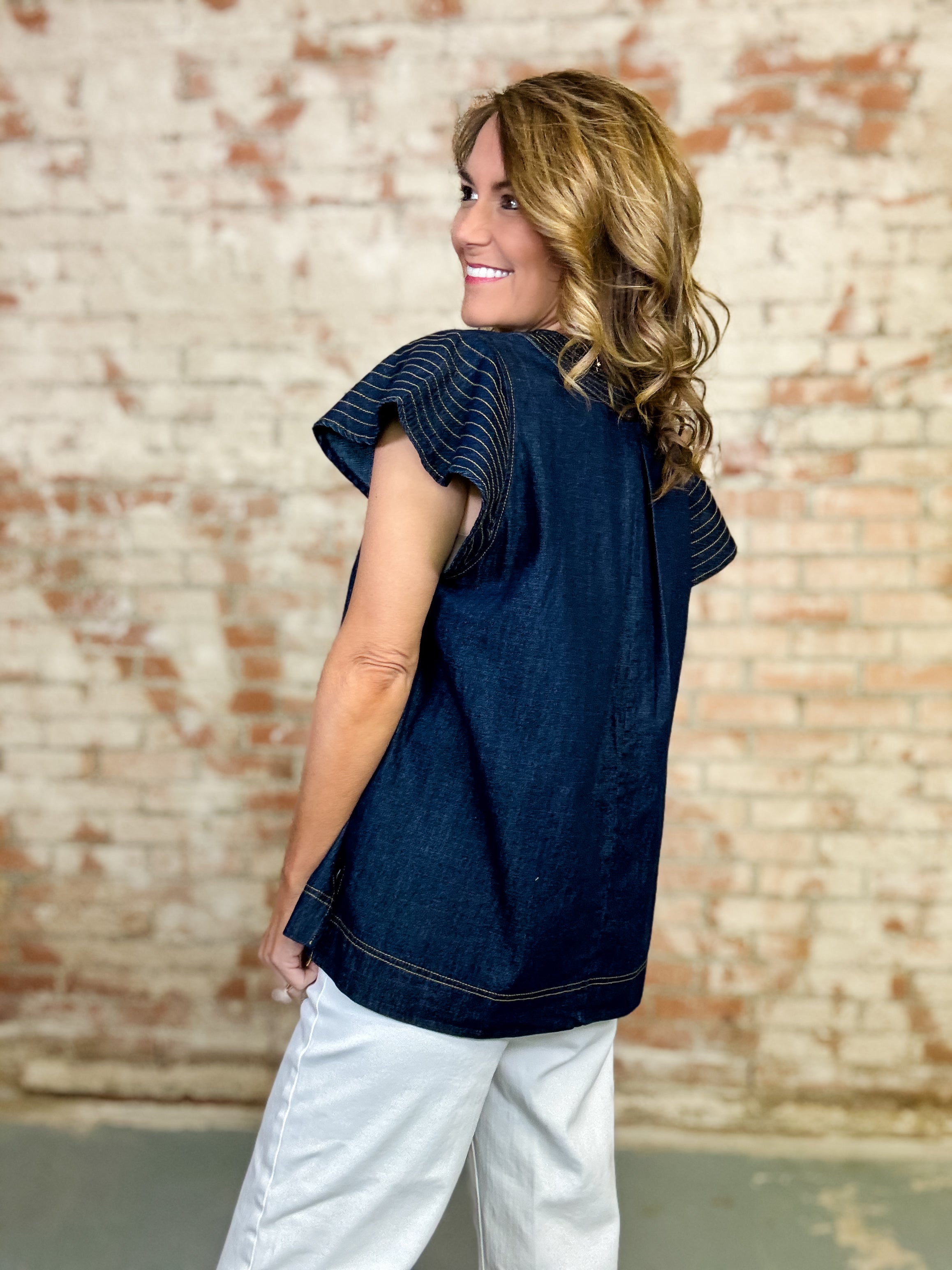 Phineas Denim Top