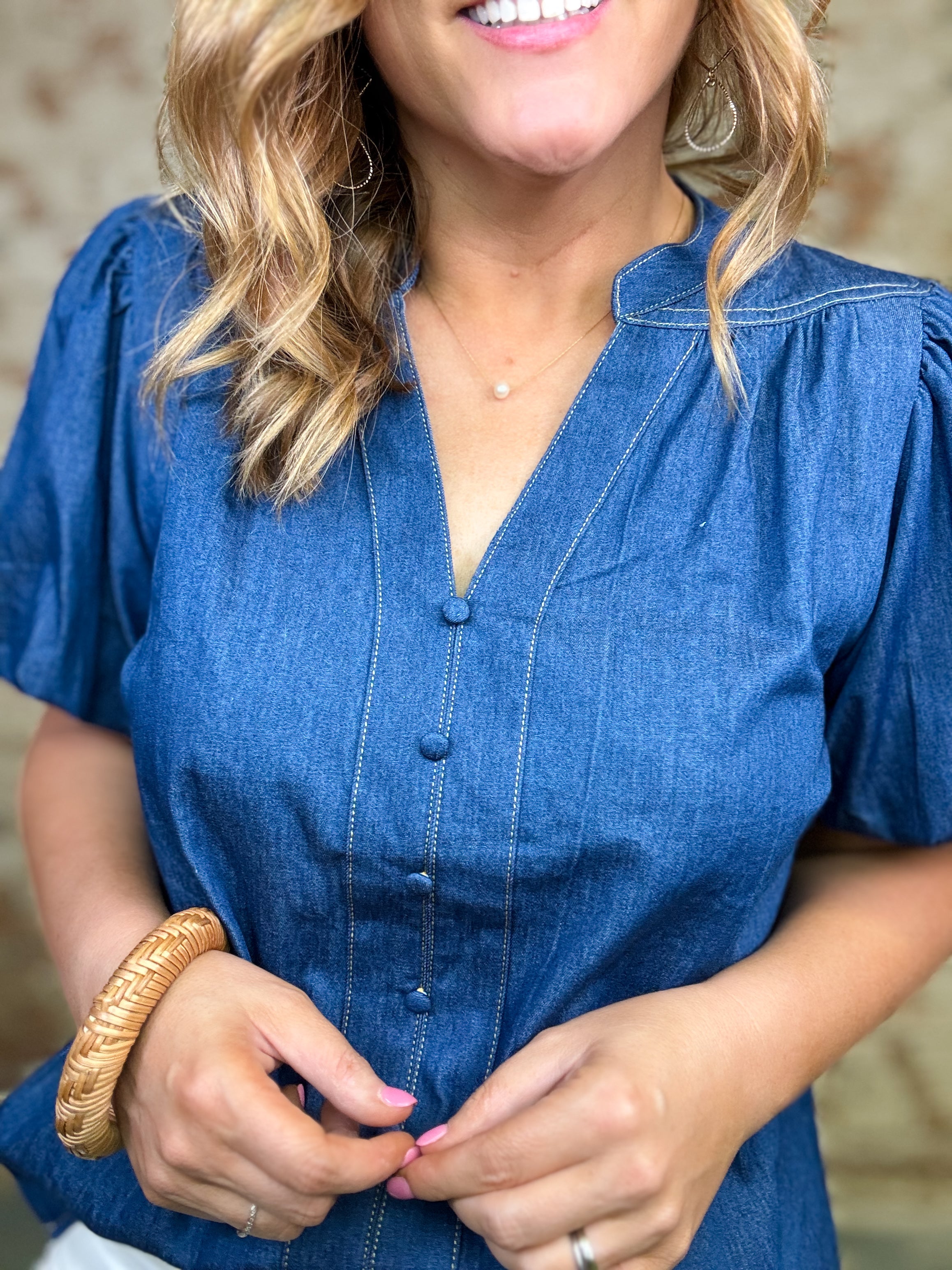 Jacklyn Denim Top