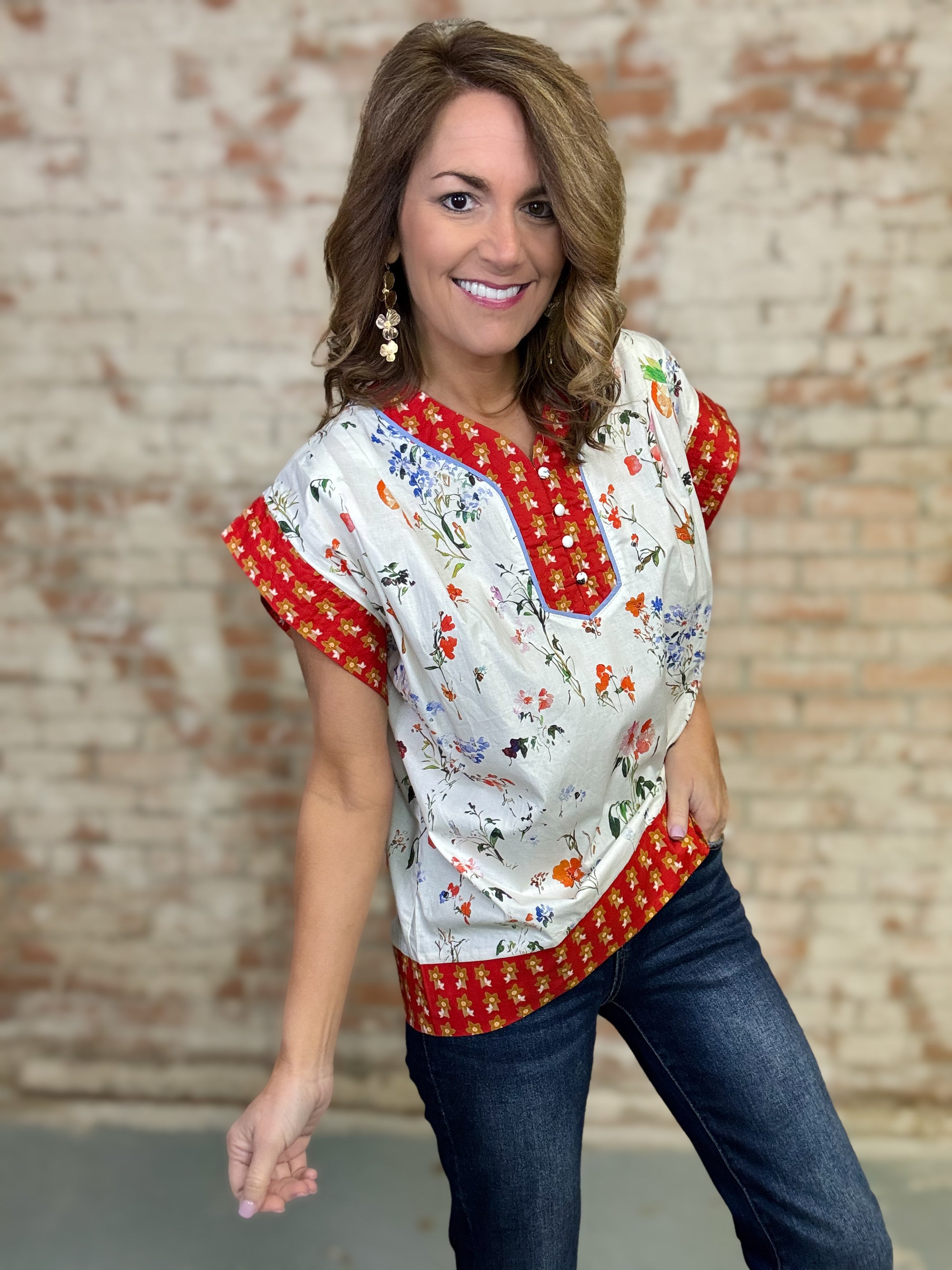 Sally Floral Top