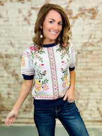 Braxton Floral Sweater Top