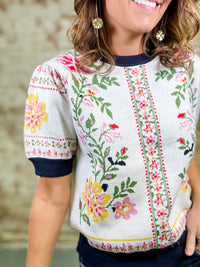 Braxton Floral Sweater Top