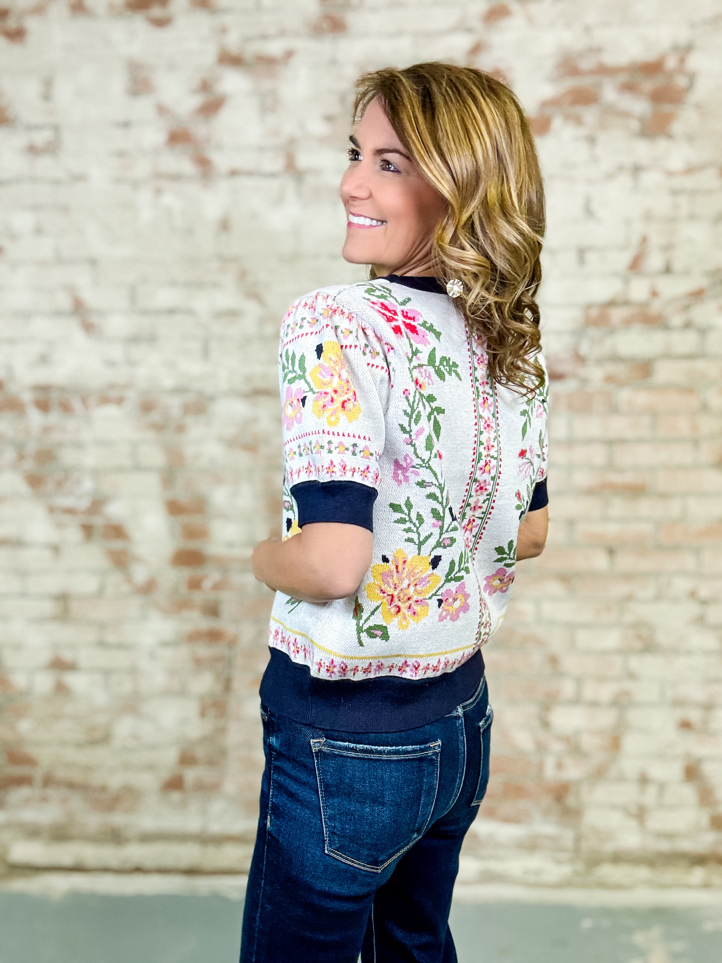 Braxton Floral Sweater Top