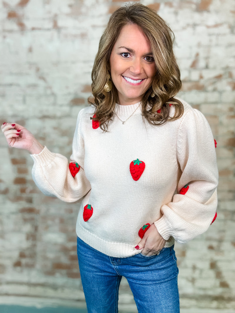 Nikole Strawberry Sweater