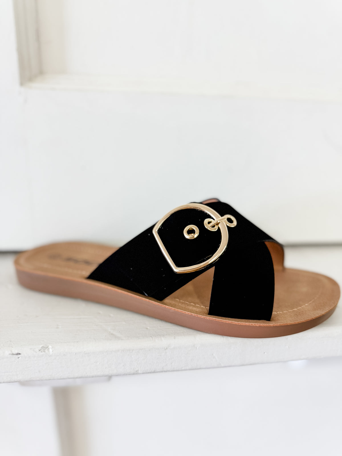 Graphic Black Sandal