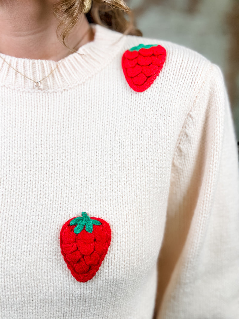 Nikole Strawberry Sweater