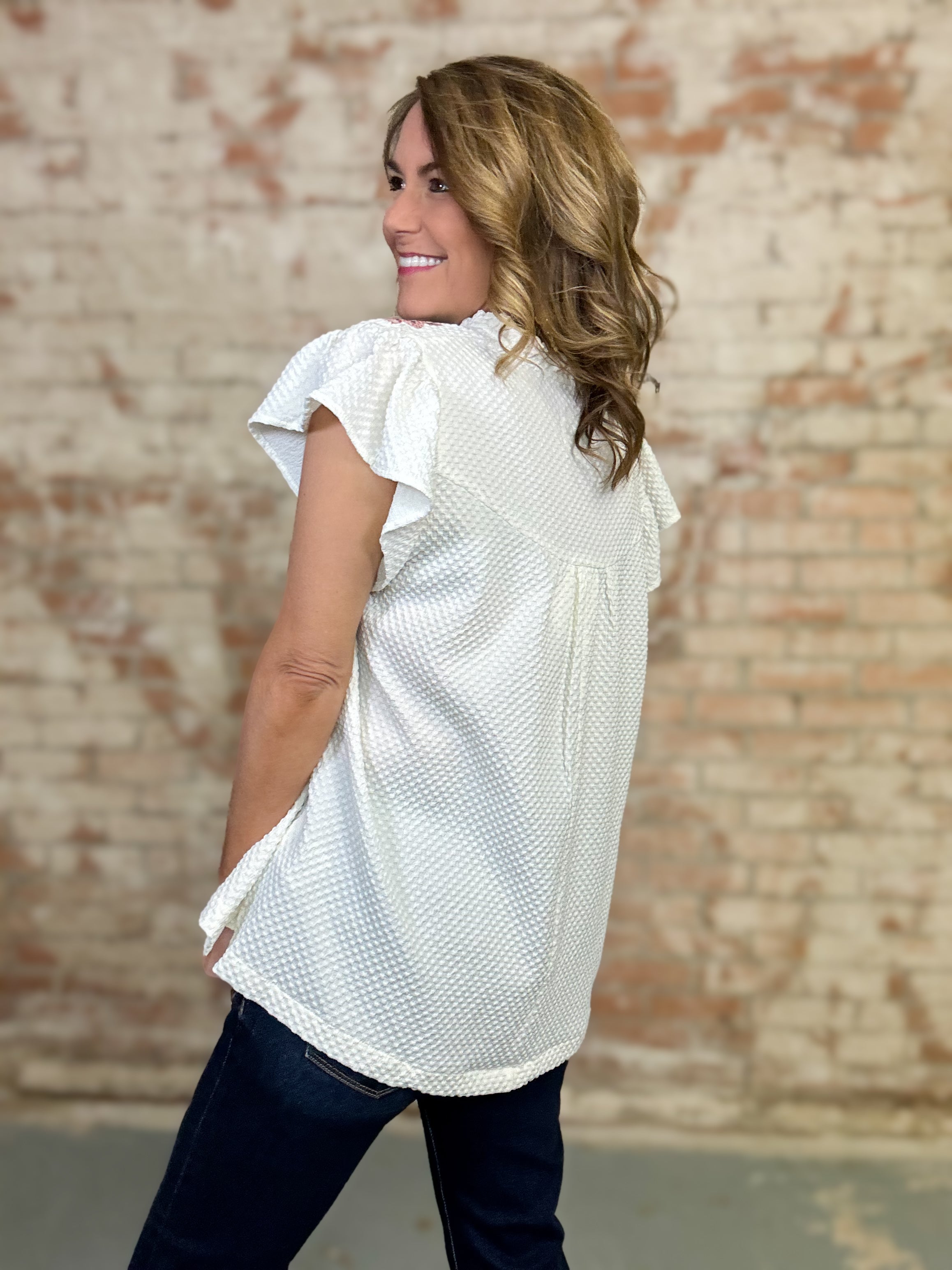 Deanne Textured Top