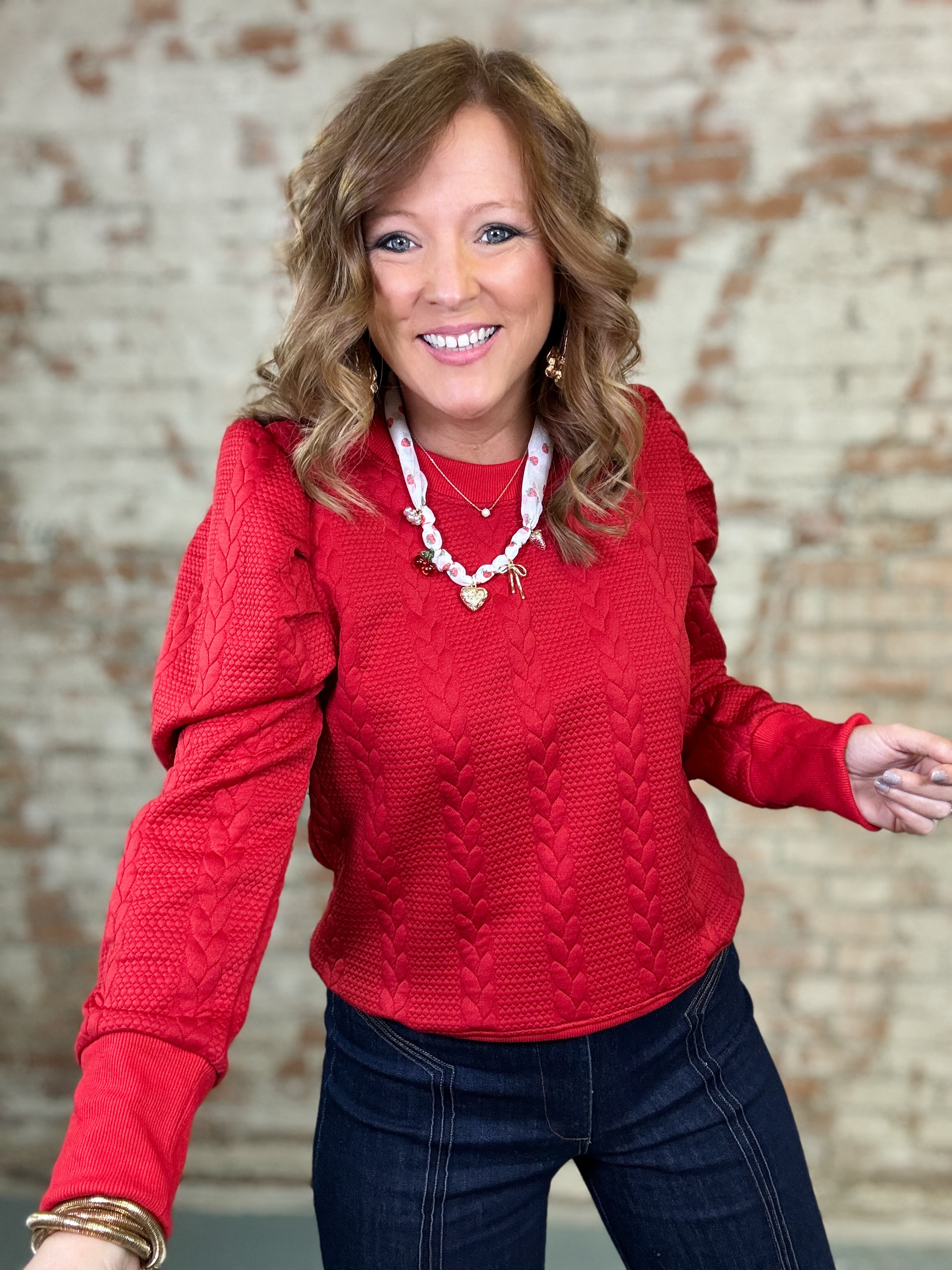 Kamila Textured Casual Top