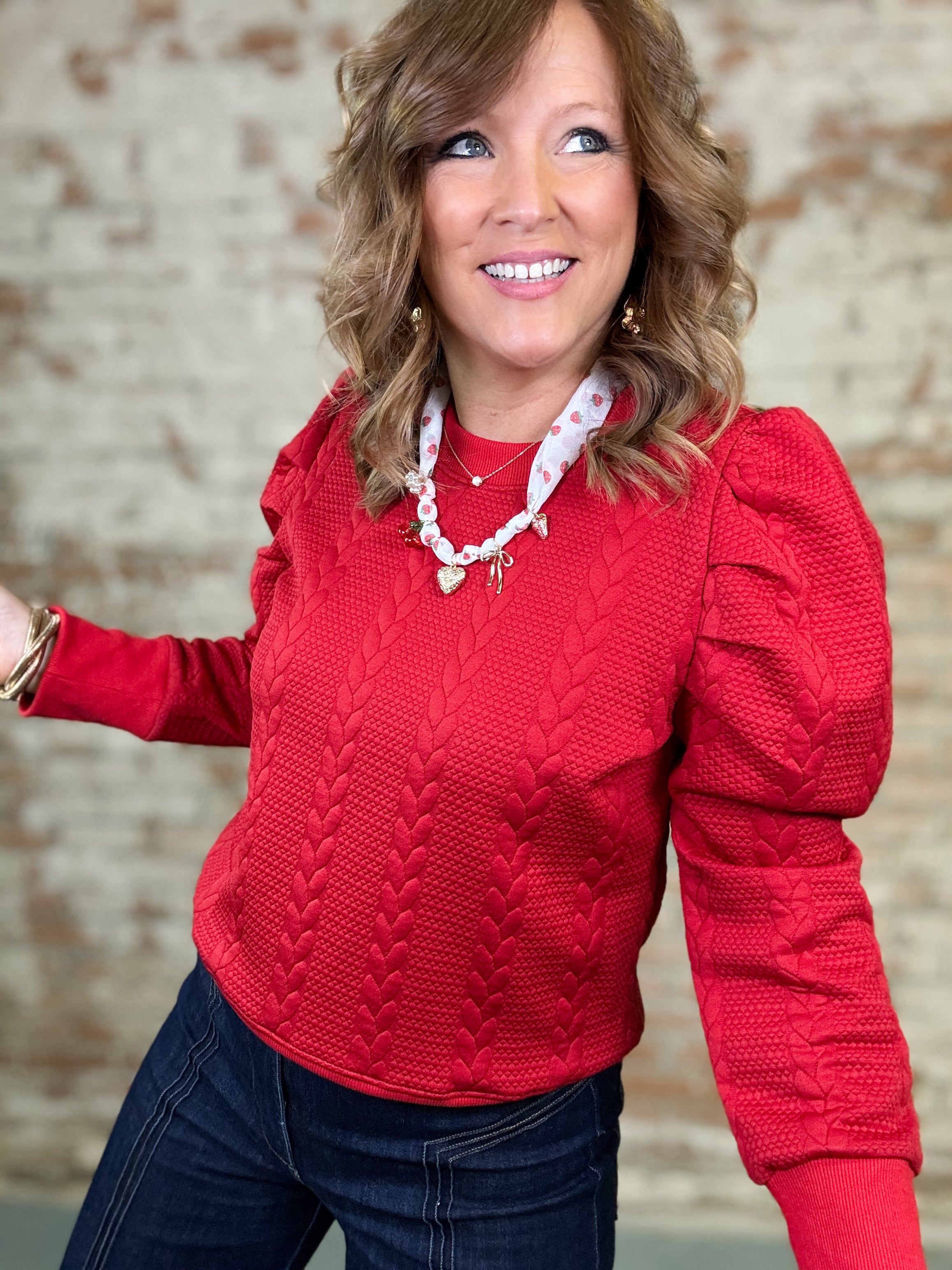 Kamila Textured Casual Top