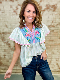 THML Ronan Embroidered Top