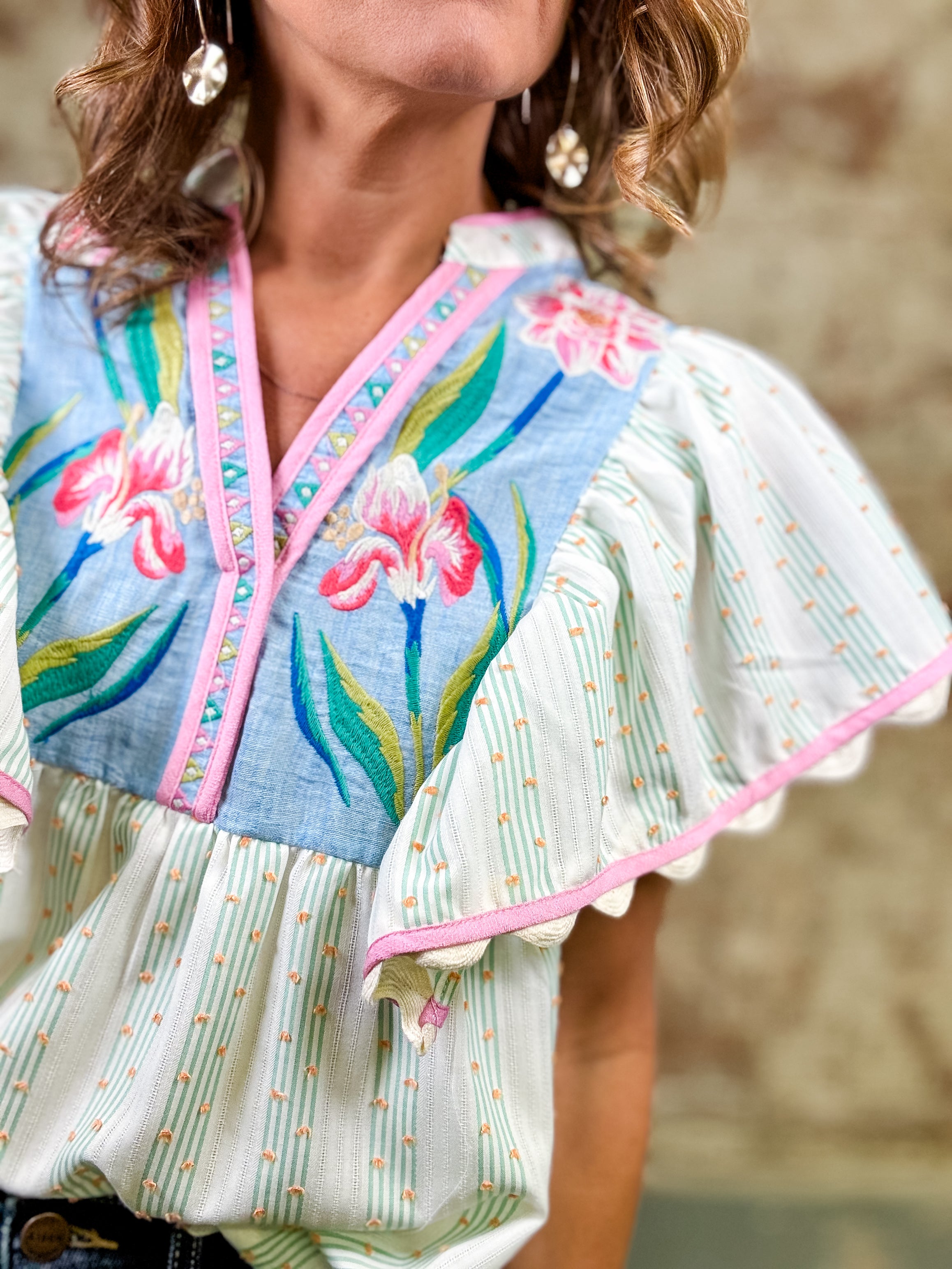 THML Ronan Embroidered Top