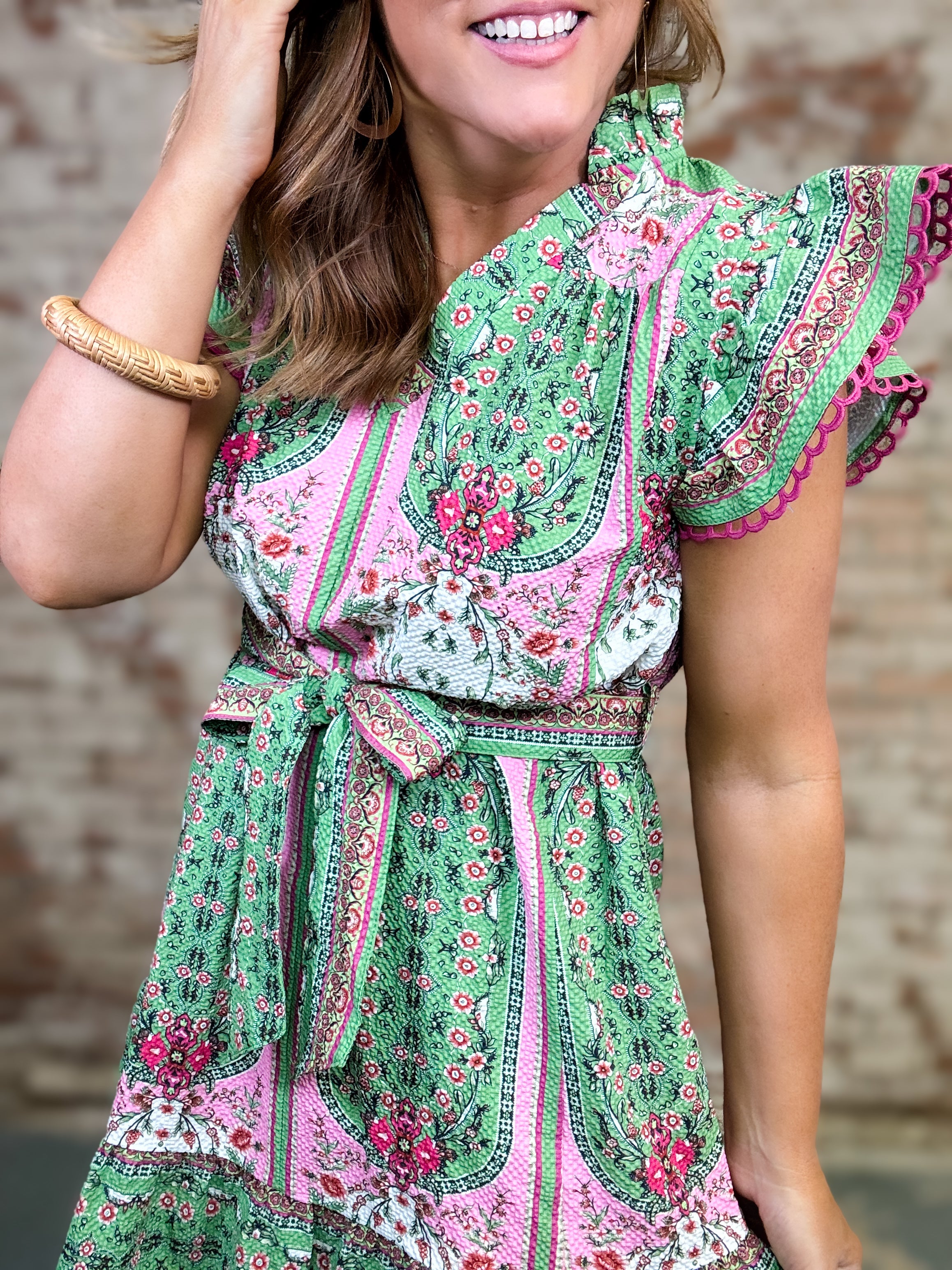 Geneva Flutter Sleeve Dress