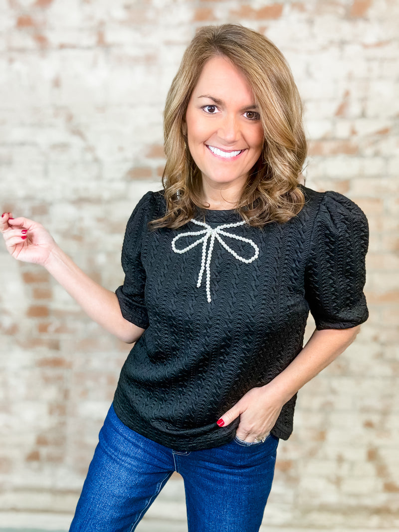 Sandi Pearl Bow Top