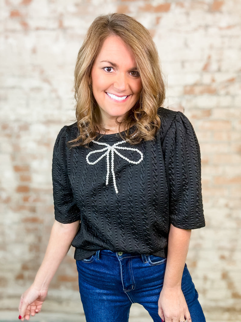 Sandi Pearl Bow Top