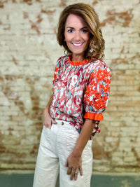 Tilly Embroidered Sleeve Top