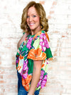 Alessa Floral Tie Neck Top - FINAL SALE