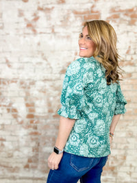 THML Freya Floral Jacquard Top