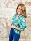 THML Freya Floral Jacquard Top