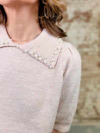 Corrine Pearl Collar Sweater