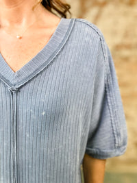 Bridget Mineral Washed Ribbed Dress - FINAL SALE