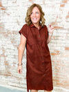 Tish Corduroy Button Up Dress - FINAL SALE