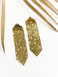 Lillian Gold Mesh Dangle Earrings