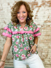 THML Dorris Floral Print Top