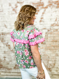 THML Dorris Floral Print Top