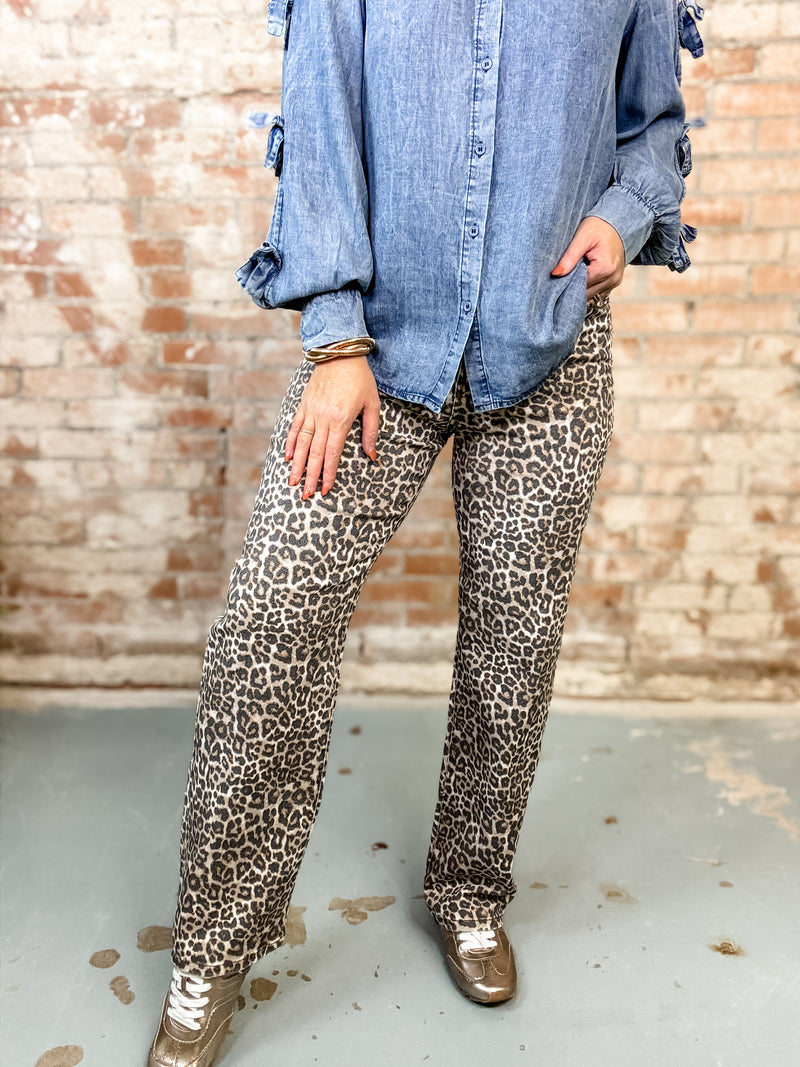 Leopard Super High Rise Jeans