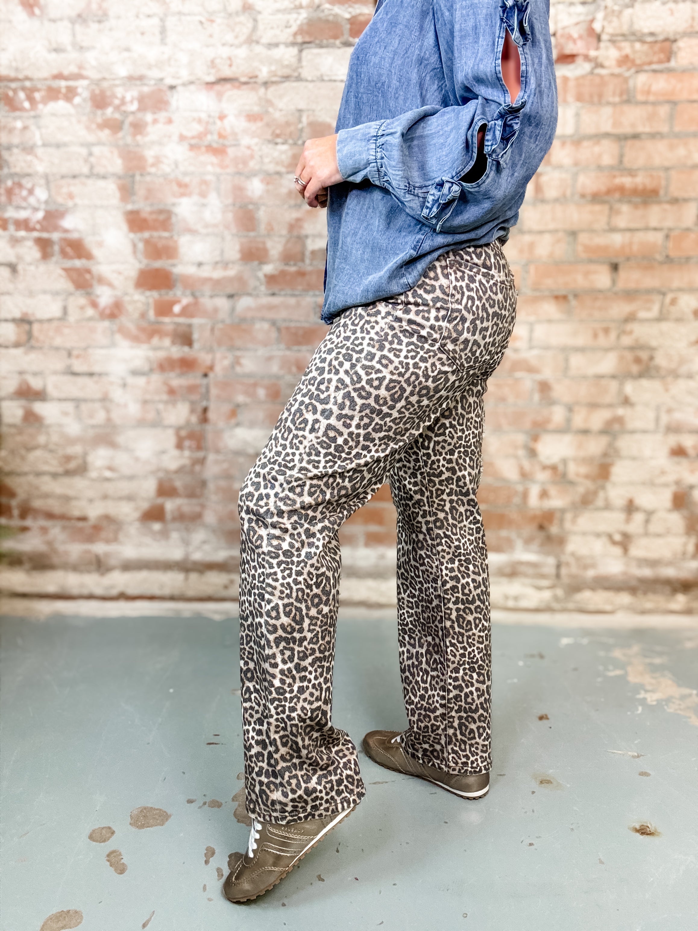 Leopard Super High Rise Jeans