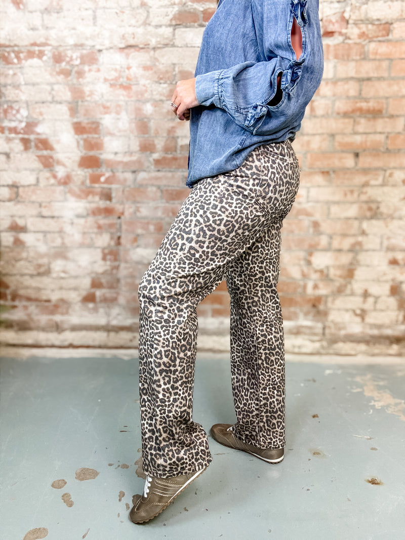 Leopard Super High Rise Jeans