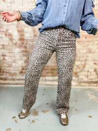 Leopard Super High Rise Jeans