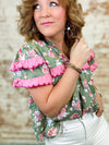 THML Dorris Floral Print Top