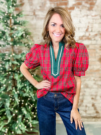 Mary Plaid Top