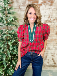 Mary Plaid Top